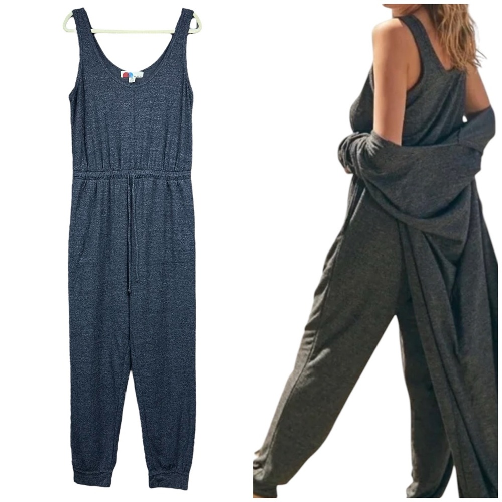 Free People FP Beach Bicoastal Romper LARGE Knit Baggy Jumpsuit Boho Lagenlook
